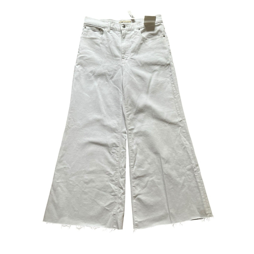 Madewell Flared Wide Leg Jeans White High Rise Womens Size 29 NEW